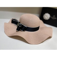 Low Price Loewe Straw Wide Brim Hat 070694 Pink 2022