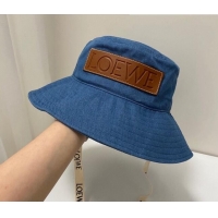 Buy Classic Loewe Denim Bucket Hat LH2444 Blue 2022