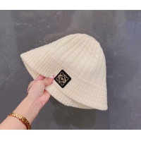 New Arrivals Loewe Knit Hat LH0830 White 2022