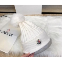 Spot Bulk Moncler Wool Knit Hat 110539 White 2021