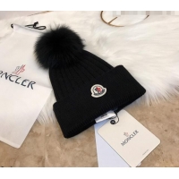 Stylish Cheap Moncler Wool Knit Hat 110540 Black 2021