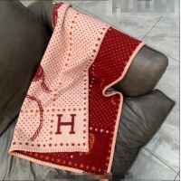 Trendy Design Hermes Western and Company Wool Cashmere Baby Blanket 140x100cm H2316 Red 2022