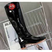 Discount Dior Patent Leather CD High Boots Black 092144