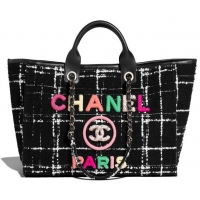 Buy Grade Chanel Weave Tote Shopping Bag B66955 Black