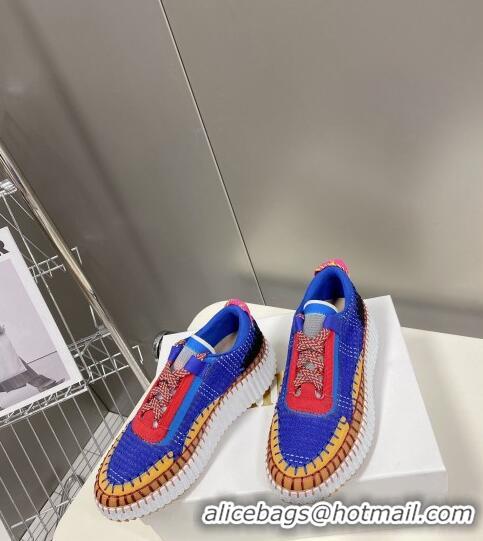 Buy Promotional Chloe Nama Stitching Sneakers C1237 Blue 2022