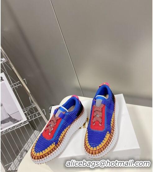 Buy Promotional Chloe Nama Stitching Sneakers C1237 Blue 2022