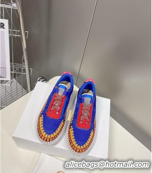 Buy Promotional Chloe Nama Stitching Sneakers C1237 Blue 2022