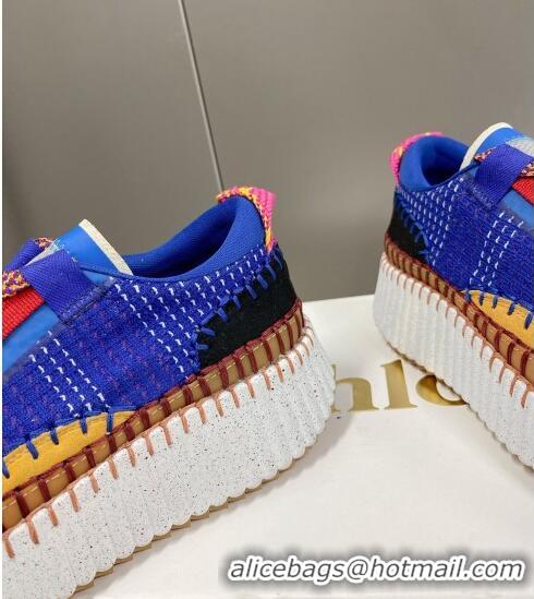 Buy Promotional Chloe Nama Stitching Sneakers C1237 Blue 2022