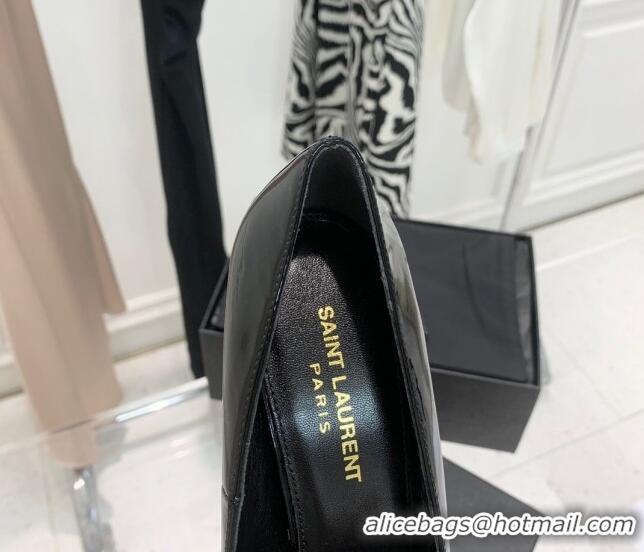 Luxury Saint Laurent Patent Leather YSLHigh Heel Pumps 11cm Black/Gold 081358