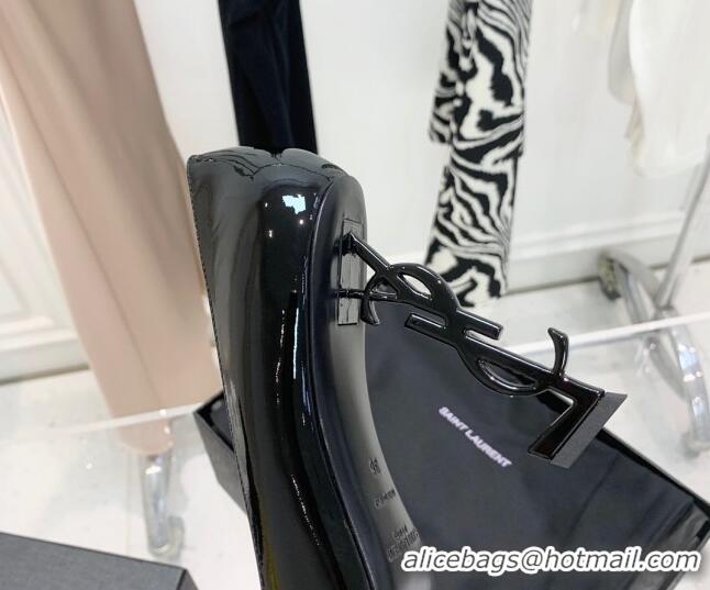 Good Quality Saint Laurent Patent Leather YSLHigh Heel Pumps 11cm All Black 081359