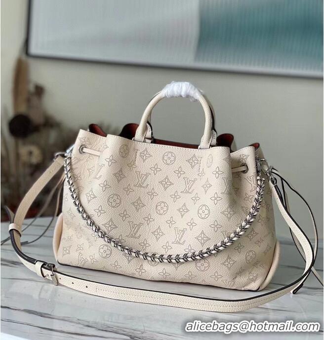 Good Product Louis Vuitton Mahina Leather Bella Tote Bag M59203 Beige