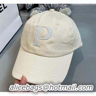 Promotional Design P Canvas Baseball Hat P1708 White 2021