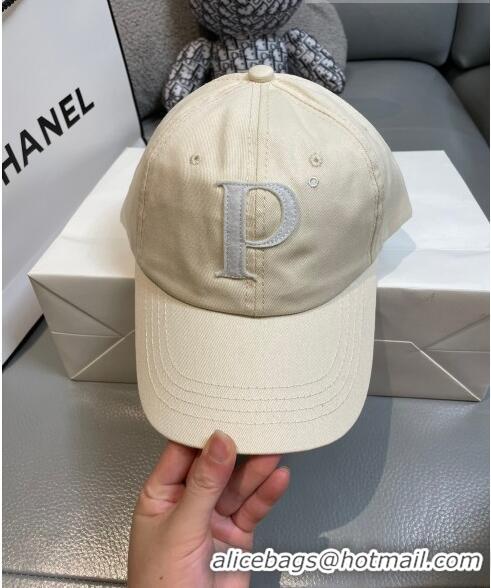 Promotional Design P Canvas Baseball Hat P1708 White 2021