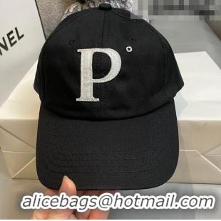 Pretty Style P Canvas Baseball Hat P1708 Black 2021