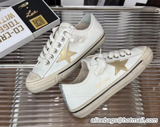 Best Product Golden Goose V-Star 2 Leather Sneaker White 080980