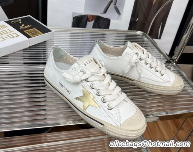 Best Product Golden Goose V-Star 2 Leather Sneaker White 080980