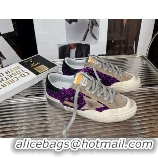 Popular Style Golden Goose Super-Star Sequins Sneaker Purple/Grey 080986