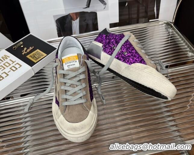 Popular Style Golden Goose Super-Star Sequins Sneaker Purple/Grey 080986