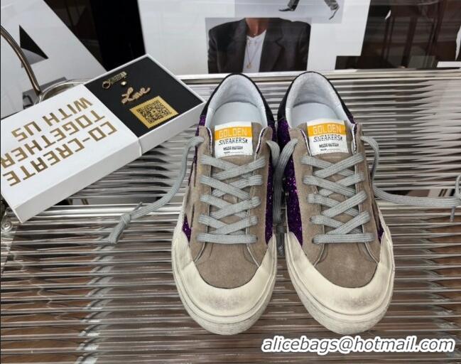 Popular Style Golden Goose Super-Star Sequins Sneaker Purple/Grey 080986