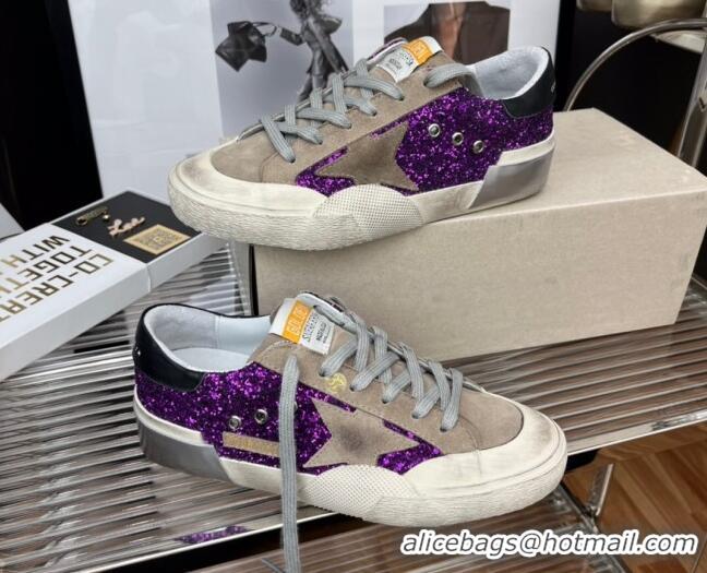 Popular Style Golden Goose Super-Star Sequins Sneaker Purple/Grey 080986