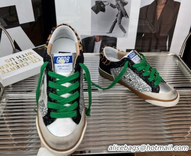 Good Quality Golden Goose Super-Star Sequins Sneaker Silver/Black/Green 2080987