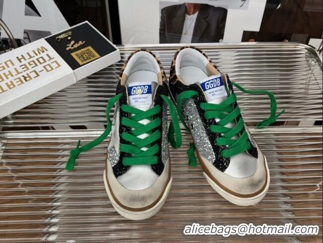 Good Quality Golden Goose Super-Star Sequins Sneaker Silver/Black/Green 2080987