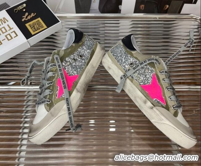 Luxury Golden Goose Super-Star Sequins Sneaker Silver/Pink 080988