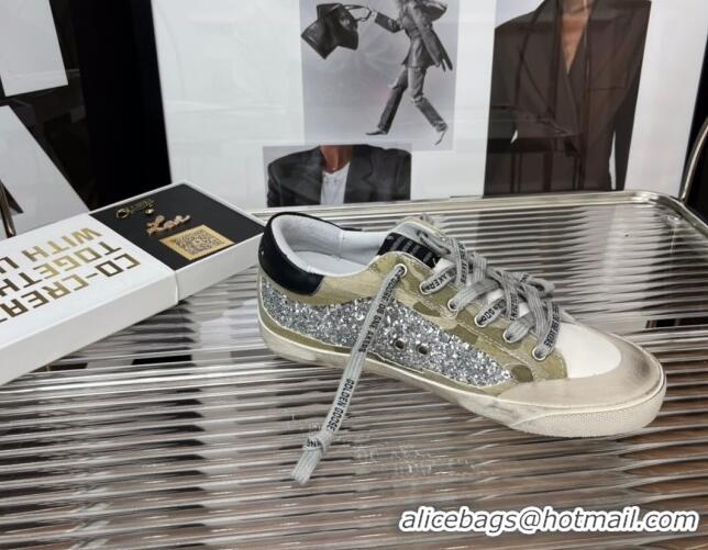 Luxury Golden Goose Super-Star Sequins Sneaker Silver/Pink 080988