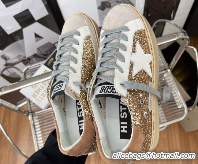 Grade Quality Golden Goose Hi Star Sequins Sneakers Gold 080993