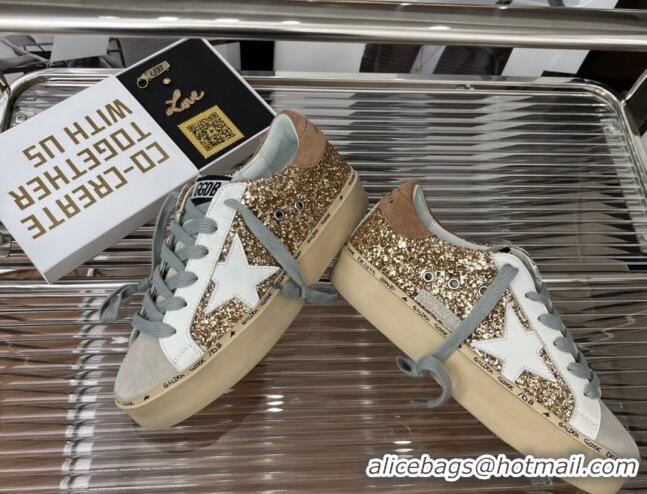 Grade Quality Golden Goose Hi Star Sequins Sneakers Gold 080993