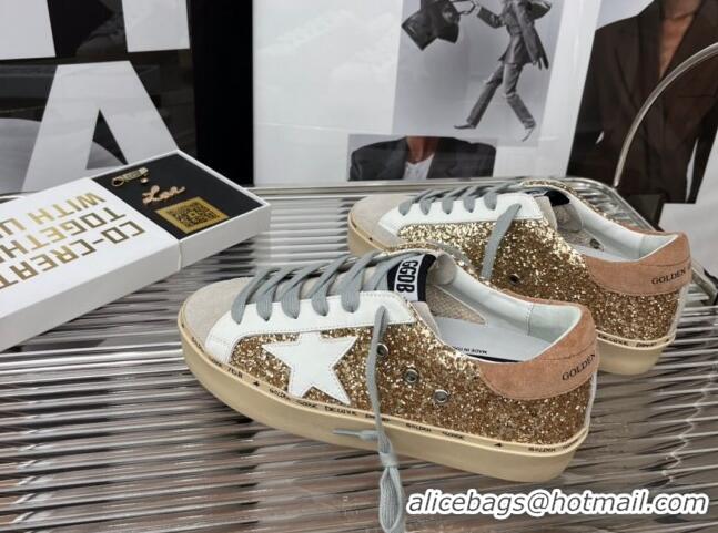 Grade Quality Golden Goose Hi Star Sequins Sneakers Gold 080993