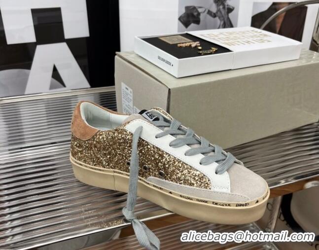 Grade Quality Golden Goose Hi Star Sequins Sneakers Gold 080993