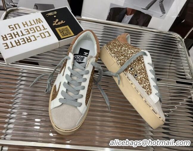 Grade Quality Golden Goose Hi Star Sequins Sneakers Gold 080993