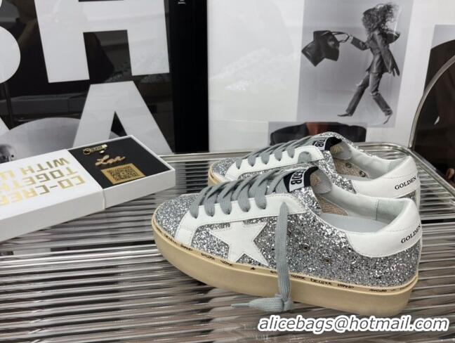 Sophisticated Golden Goose Hi Star Sequins Sneakers Silver/White 080996