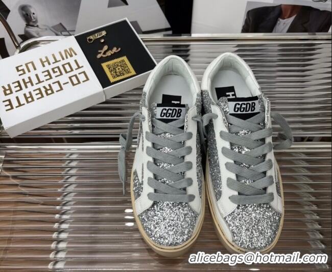 Sophisticated Golden Goose Hi Star Sequins Sneakers Silver/White 080996