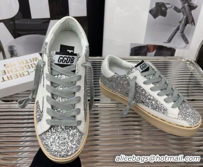 Sophisticated Golden Goose Hi Star Sequins Sneakers Silver/White 080996