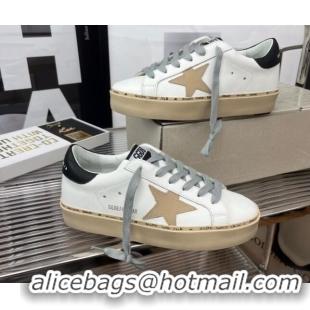 Low Price Golden Goose Hi Star Silky Calfskin Sneakers White/Black 080997