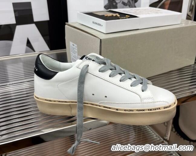 Low Price Golden Goose Hi Star Silky Calfskin Sneakers White/Black 080997