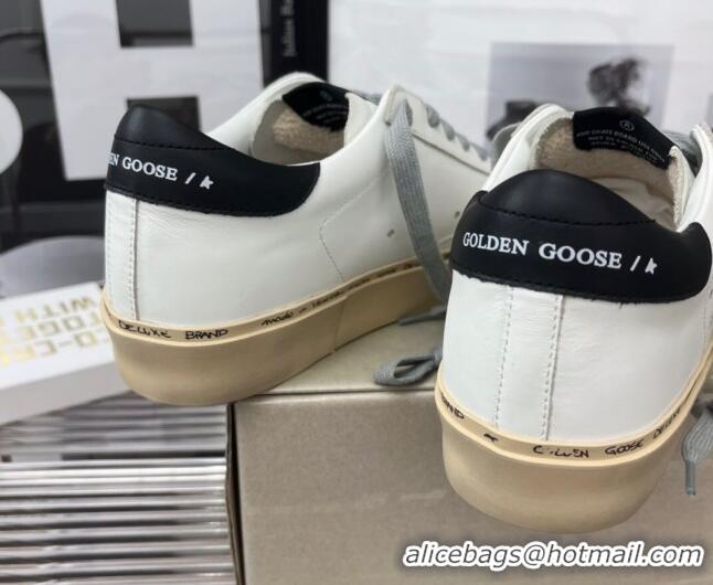 Low Price Golden Goose Hi Star Silky Calfskin Sneakers White/Black 080997