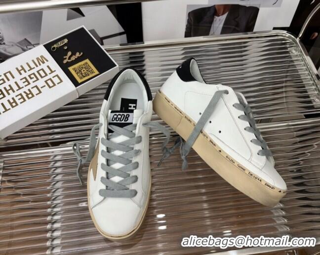 Low Price Golden Goose Hi Star Silky Calfskin Sneakers White/Black 080997