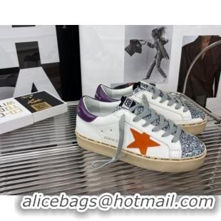 Best Product Golden Goose Hi Star Silky Calfskin Sneakers White/Purple 0809105