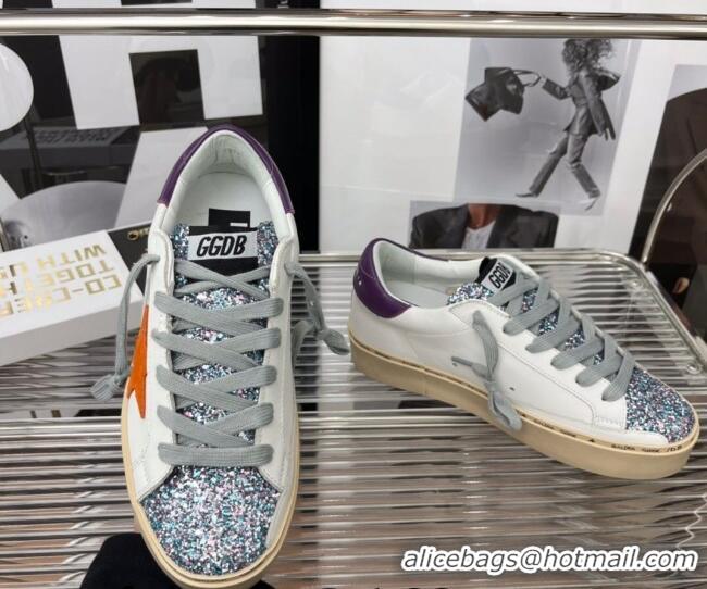 Best Product Golden Goose Hi Star Silky Calfskin Sneakers White/Purple 0809105