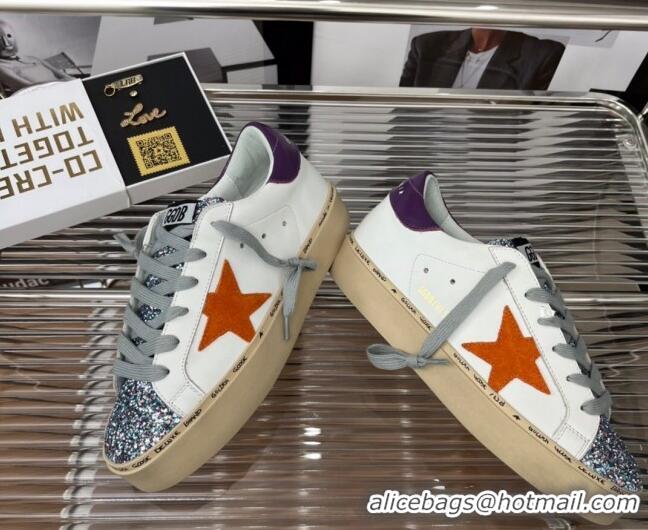 Best Product Golden Goose Hi Star Silky Calfskin Sneakers White/Purple 0809105