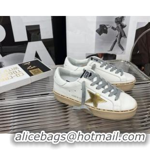 Pretty Style Golden Goose Hi Star Silky Calfskin Sneakers White 0809102