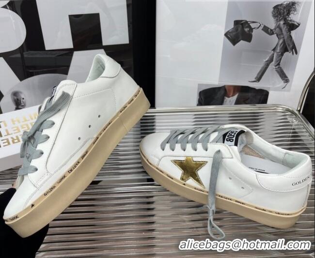 Pretty Style Golden Goose Hi Star Silky Calfskin Sneakers White 0809102