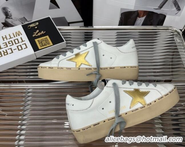 Pretty Style Golden Goose Hi Star Silky Calfskin Sneakers White 0809102