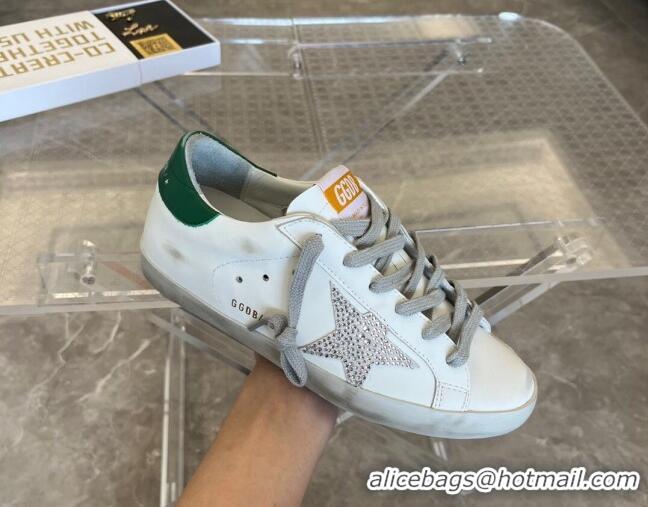 Unique Style Golden Goose Super-Star Calfskin Sneakers White/Green 809109