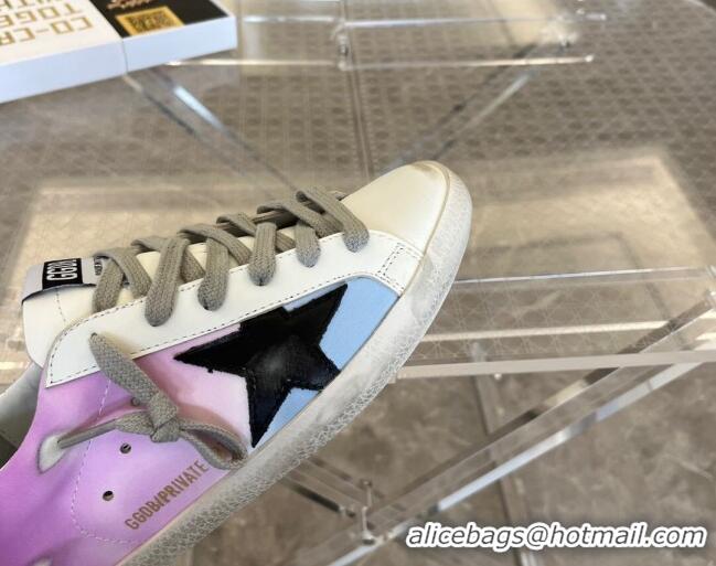 Top Design Golden Goose Super-Star Calfskin Sneakers White/Purple 0809112