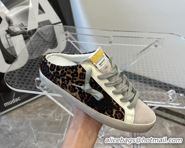 Best Product Golden Goose Super-Star Sabots Mule Sneakers Leopard Print 0809116