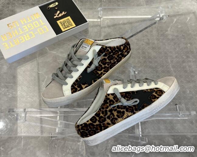 Best Product Golden Goose Super-Star Sabots Mule Sneakers Leopard Print 0809116